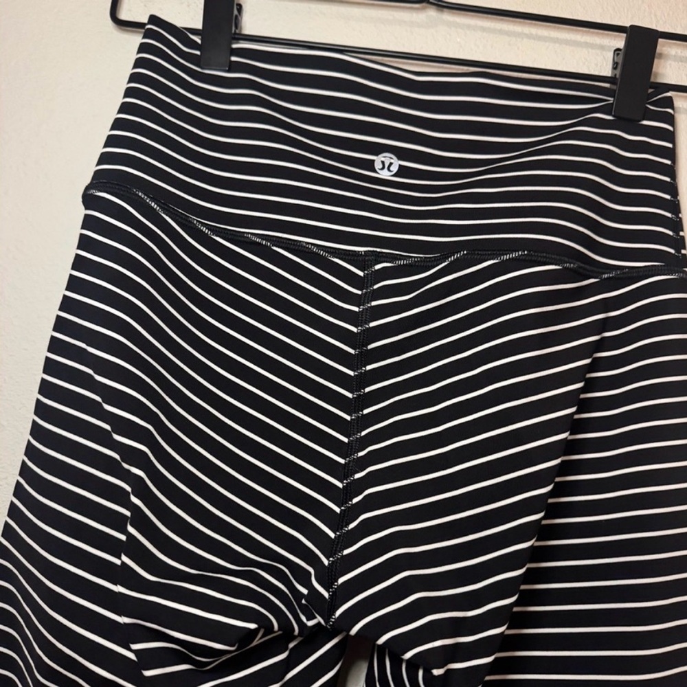 lululemon athletica Black and White Striped Leggings - Picture 6 of 8